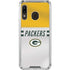 NFL Green Bay Packers White Striped Galaxy A30 Clear Case