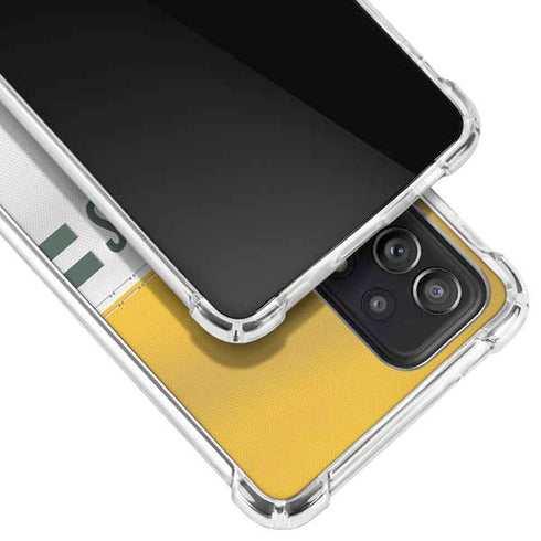 NFL Green Bay Packers White Striped Galaxy A52 5G Clear Case