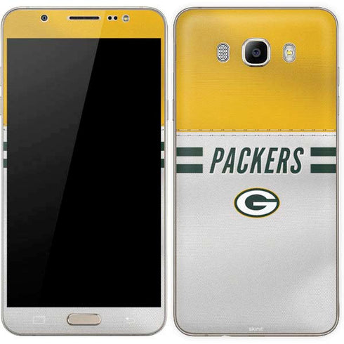 NFL Green Bay Packers White Striped Galaxy J7 Skin
