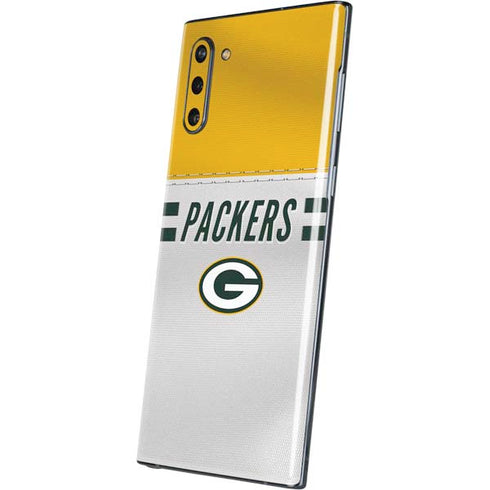 NFL Green Bay Packers White Striped Galaxy Note 10 Skin