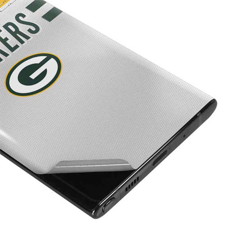 NFL Green Bay Packers White Striped Galaxy Note 10 Skin