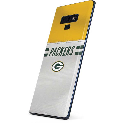 NFL Green Bay Packers White Striped Galaxy Note 9 Skin