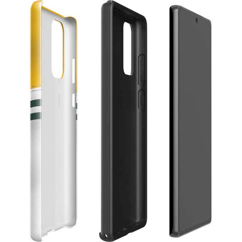 NFL Green Bay Packers White Striped Galaxy Note20 5G Pro Case