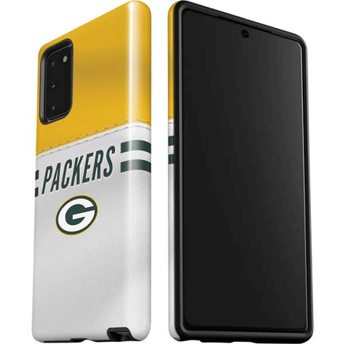 NFL Green Bay Packers White Striped Galaxy Note20 5G Pro Case