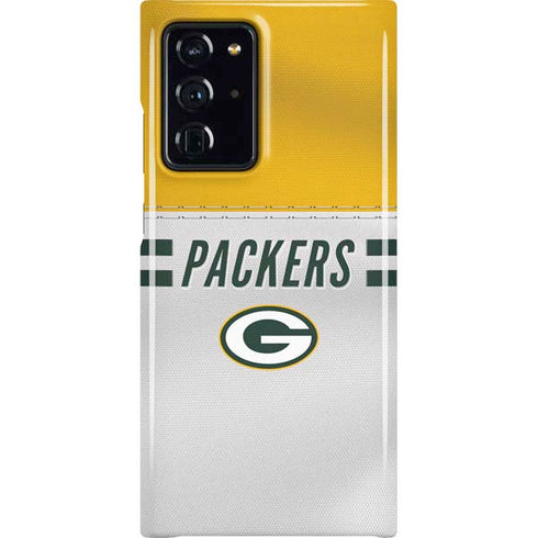 NFL Green Bay Packers White Striped Galaxy Note20 Ultra 5G Lite Case