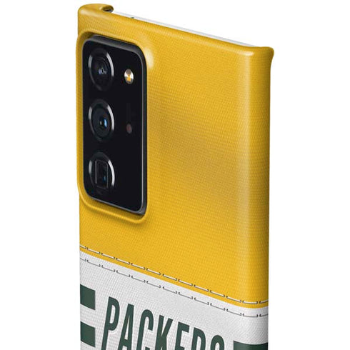 NFL Green Bay Packers White Striped Galaxy Note20 Ultra 5G Lite Case