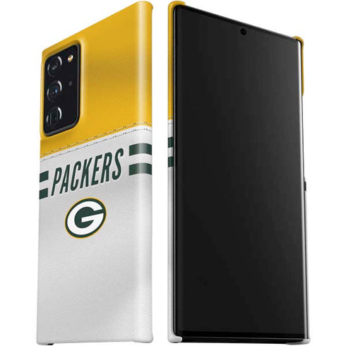 NFL Green Bay Packers White Striped Galaxy Note20 Ultra 5G Lite Case