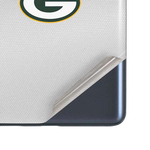 NFL Green Bay Packers White Striped Galaxy S20 Fan Edition Skin