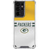 NFL Green Bay Packers White Striped Galaxy S21 Ultra 5G Clear Case