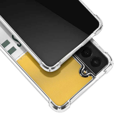 NFL Green Bay Packers White Striped Galaxy S22 Clear Case