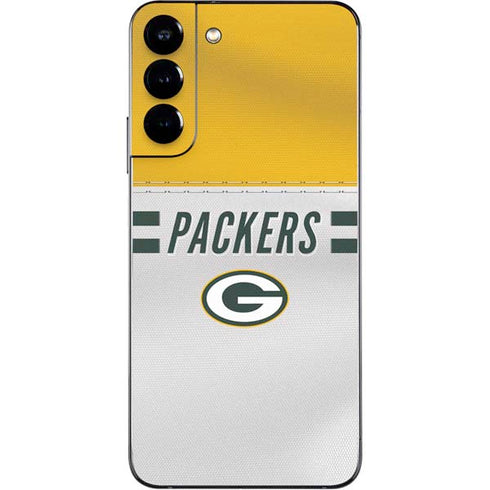 NFL Green Bay Packers White Striped Galaxy S22 Plus Skin