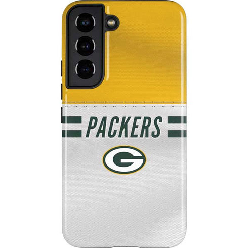 NFL Green Bay Packers White Striped Galaxy S22 Pro Case