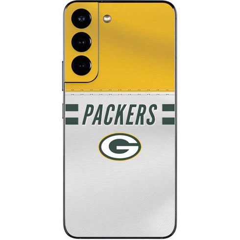 NFL Green Bay Packers White Striped Galaxy S22 Skin