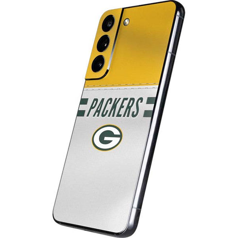 NFL Green Bay Packers White Striped Galaxy S22 Skin