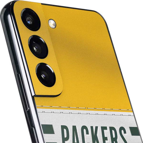 NFL Green Bay Packers White Striped Galaxy S22 Skin