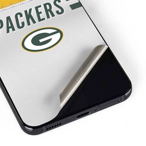 NFL Green Bay Packers White Striped Galaxy S22 Skin