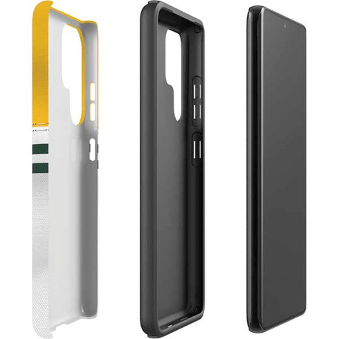 NFL Green Bay Packers White Striped Galaxy S22 Ultra Pro Case
