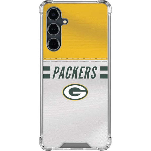 NFL Green Bay Packers White Striped Galaxy S23 FE Clear Case