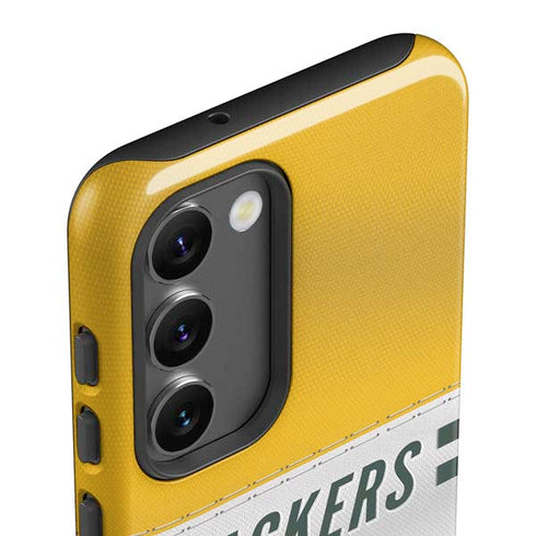 NFL Green Bay Packers White Striped Galaxy S23 Plus Pro Case