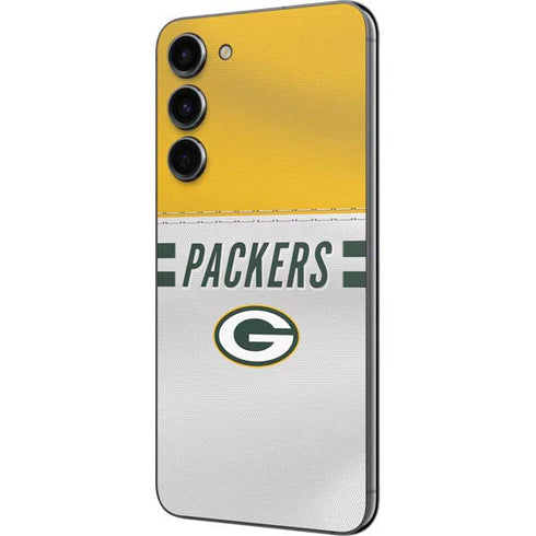 NFL Green Bay Packers White Striped Galaxy S23 Plus Skin