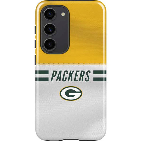 NFL Green Bay Packers White Striped Galaxy S23 Pro Case