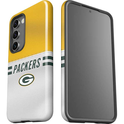 NFL Green Bay Packers White Striped Galaxy S23 Pro Case