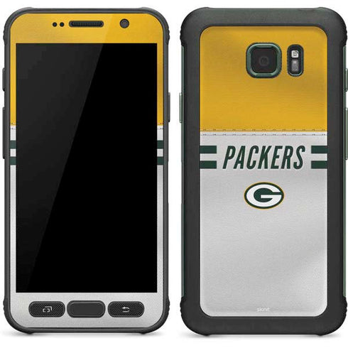 NFL Green Bay Packers White Striped Galaxy S7 Active Skin