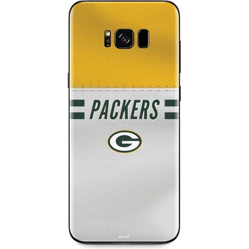 NFL Green Bay Packers White Striped Galaxy S8 Skin