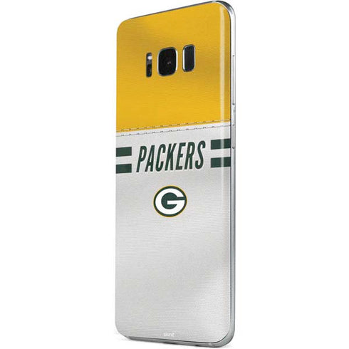 NFL Green Bay Packers White Striped Galaxy S8 Skin