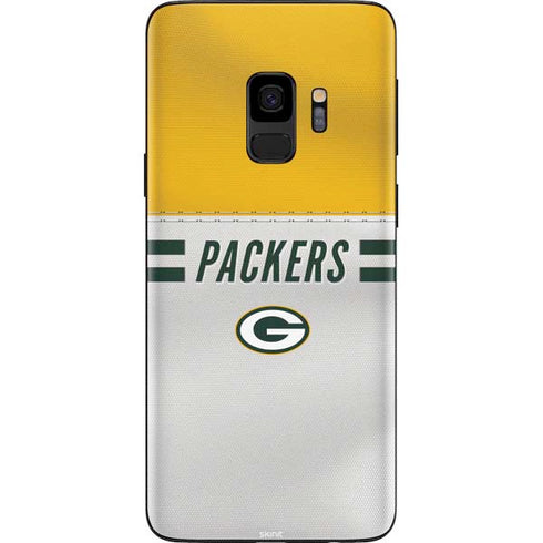 NFL Green Bay Packers White Striped Galaxy S9 Skin