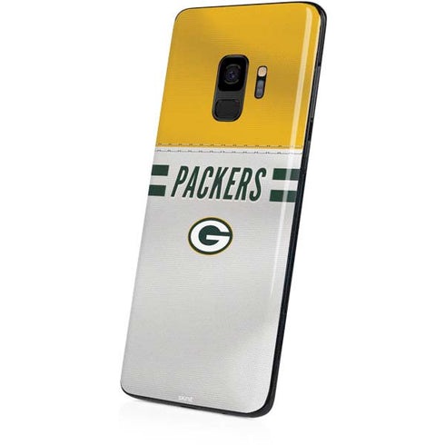 NFL Green Bay Packers White Striped Galaxy S9 Skin
