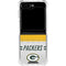NFL Green Bay Packers White Striped Galaxy Z Flip5 5G Clear Case