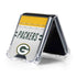 NFL Green Bay Packers White Striped Galaxy Z Flip5 5G Clear Case