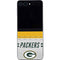 NFL Green Bay Packers White Striped Galaxy Z Flip5 5G Skin