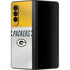 NFL Green Bay Packers White Striped Galaxy Z Fold3 5G Skin