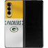 NFL Green Bay Packers White Striped Galaxy Z Fold3 5G Skin