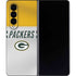 NFL Green Bay Packers White Striped Galaxy Z Fold4 5G Skin