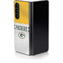 NFL Green Bay Packers White Striped Galaxy Z Fold5 5G Skin