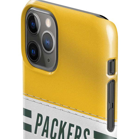 NFL Green Bay Packers White Striped iPhone 11 Pro Lite Case