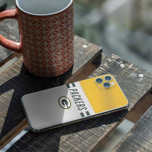 NFL Green Bay Packers White Striped iPhone 11 Pro Max Skin