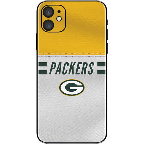 NFL Green Bay Packers White Striped iPhone 11 Skin
