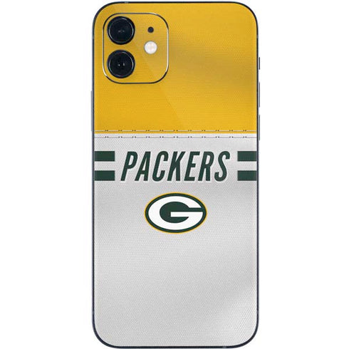 NFL Green Bay Packers White Striped iPhone 12 Skin