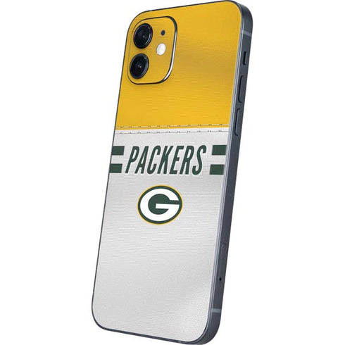 NFL Green Bay Packers White Striped iPhone 12 Skin