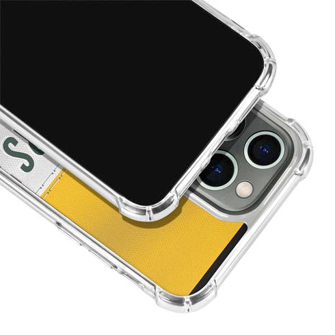 NFL Green Bay Packers White Striped iPhone 13 Pro Clear Case