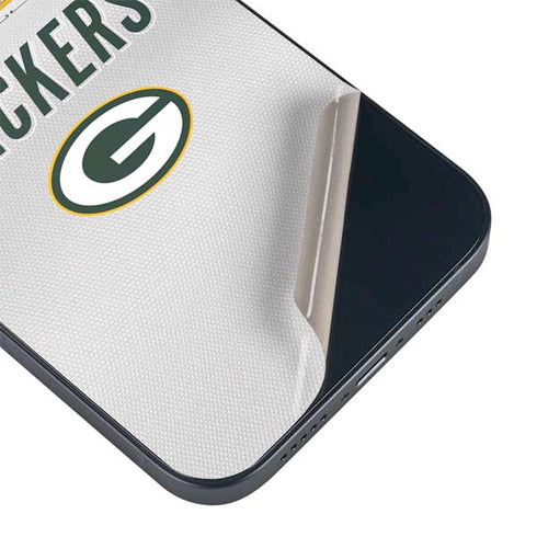 NFL Green Bay Packers White Striped iPhone 15 Plus Skin