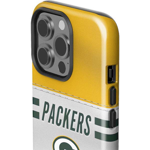 NFL Green Bay Packers White Striped iPhone 15 Pro Impact Case