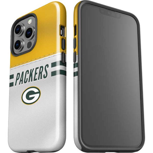 NFL Green Bay Packers White Striped iPhone 15 Pro Impact Case