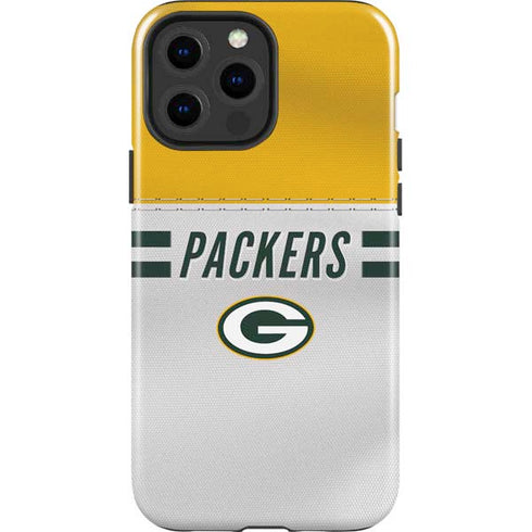 NFL Green Bay Packers White Striped iPhone 15 Pro Max Impact Case