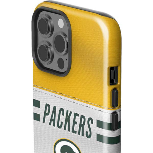 NFL Green Bay Packers White Striped iPhone 15 Pro Max Impact Case