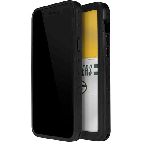 NFL Green Bay Packers White Striped iPhone 14 Pro Max Waterproof Case